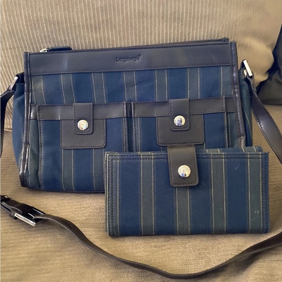 Longaberger Handbags - Longaberger Celebrating 10 yr Purse, Wallet and Checkbook Cocer Set